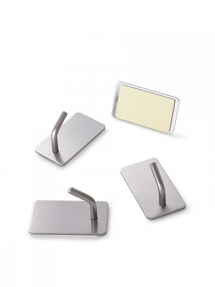 Набор крючков 4шт серый нержавеющая сталь Набор крючков 4шт серый нержавеющая сталь