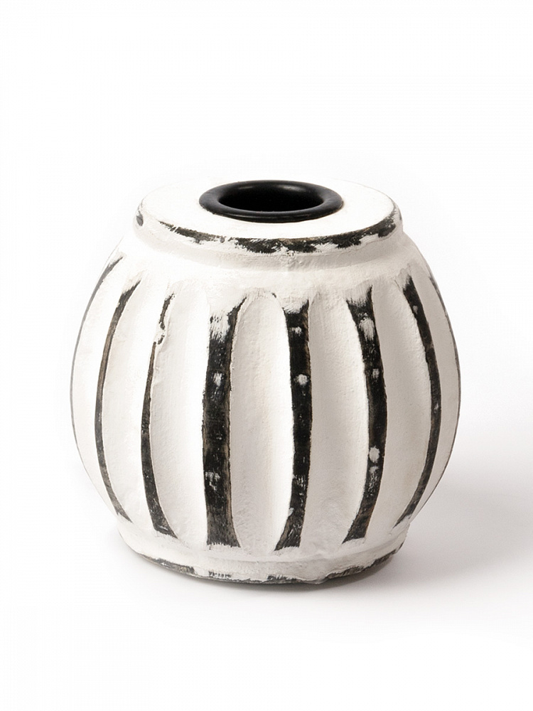 Подсвечник 6,35x6,35x8 белый дерево манго Подсвечник 6,35x6,35x8 белый дерево манго