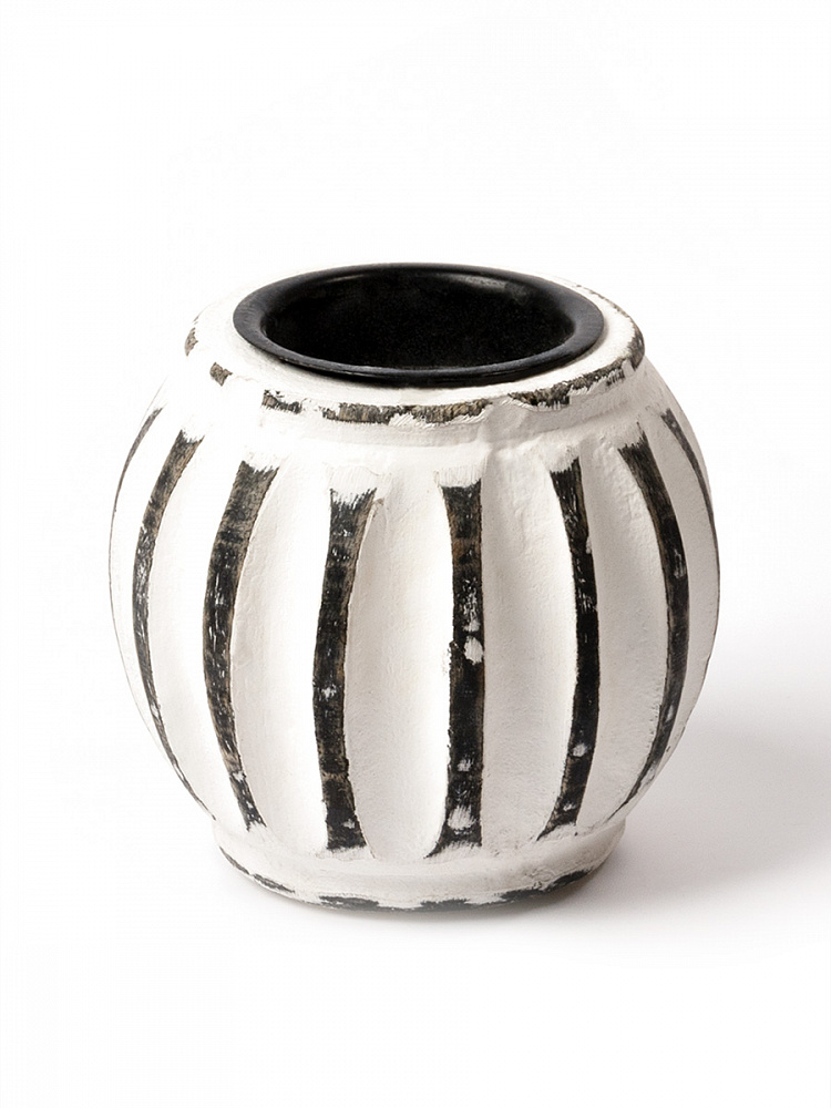 Подсвечник 6,35x6,35x8 белый дерево манго Подсвечник 6,35x6,35x8 белый дерево манго