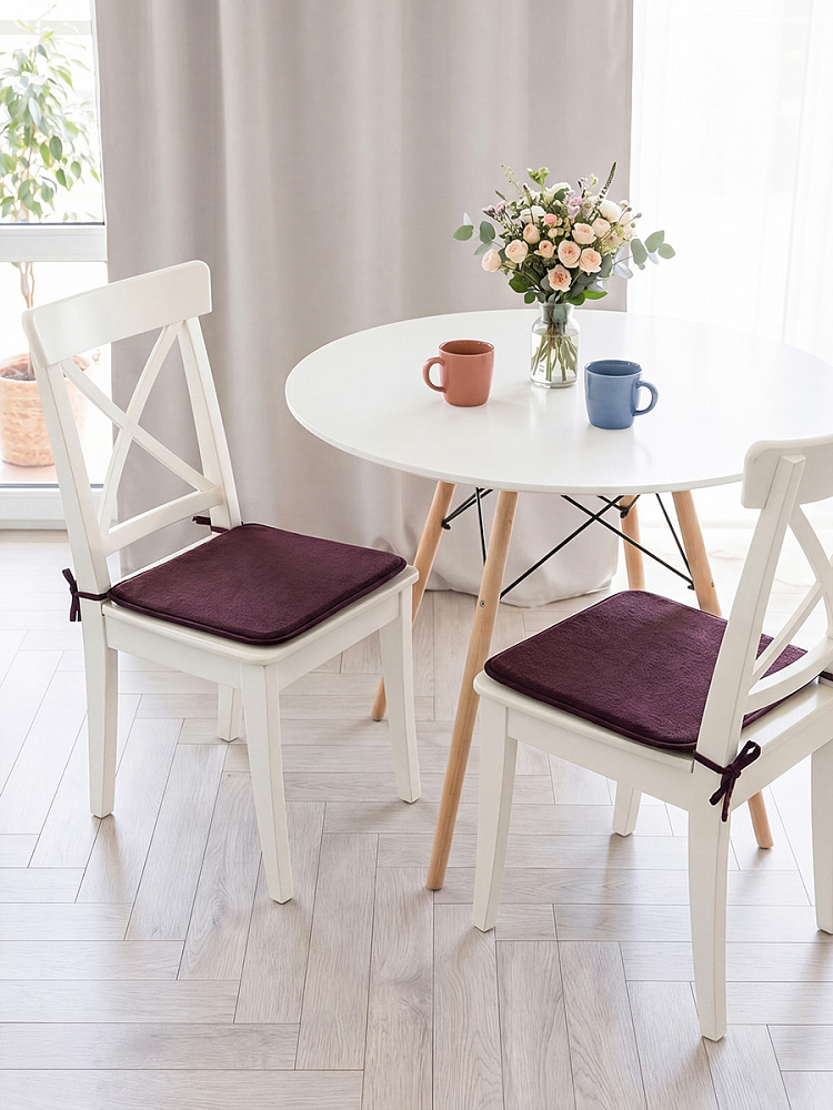 Подушки на стул 40x35x38, 2шт фиолетовый флис Подушки на стул 40x35x38, 2шт фиолетовый флис