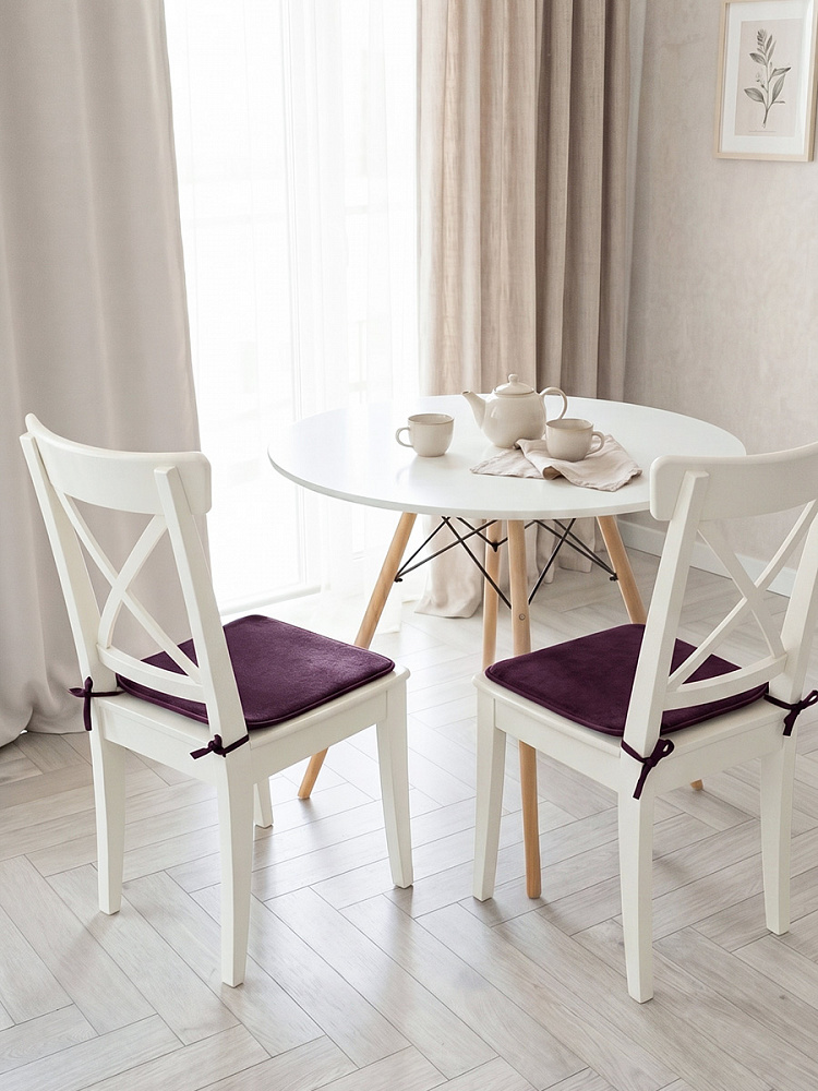 Подушки на стул 40x35x38, 2шт фиолетовый флис Подушки на стул 40x35x38, 2шт фиолетовый флис
