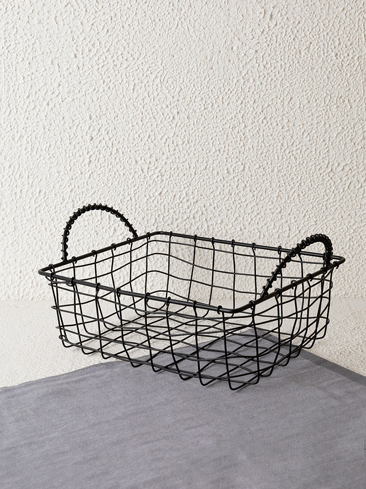 Корзина для хранения 25x20x10 черный сталь с порошковым покрытием Корзина для хранения 25x20x10 черный сталь с порошковым покрытием