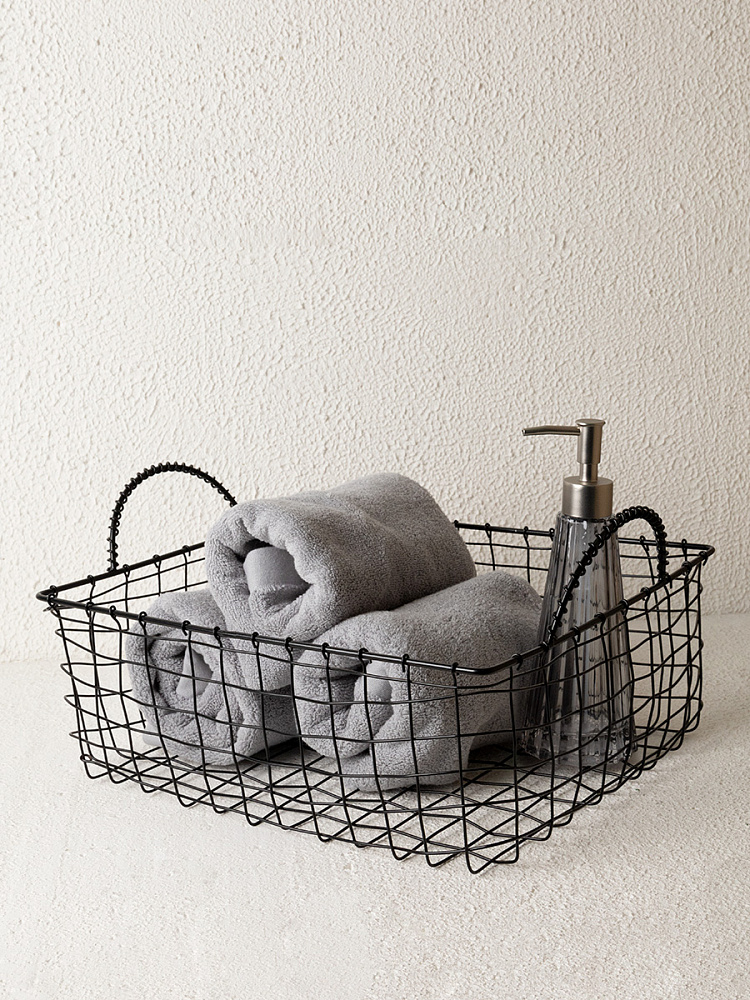 Корзина для хранения 35x30x15 черный сталь с порошковым покрытием Корзина для хранения 35x30x15 черный сталь с порошковым покрытием