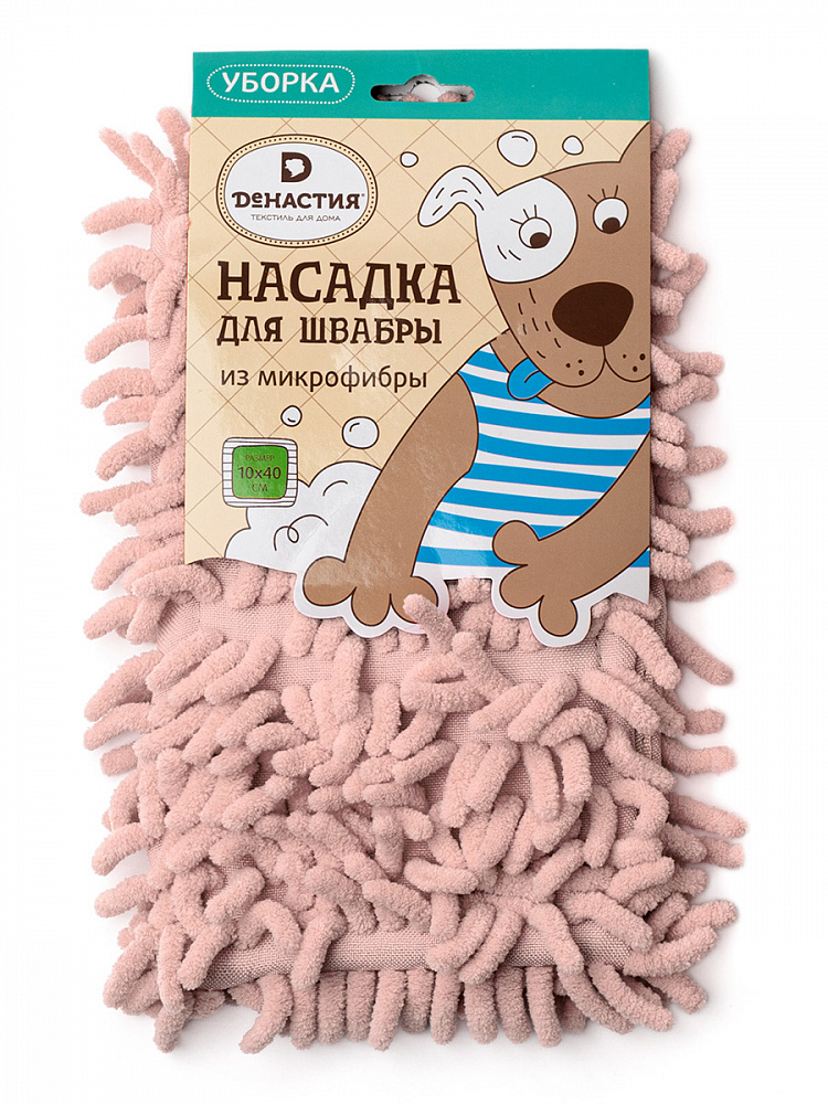 Насадка для швабры из микрофибры 40x10 розовый полиэстер Насадка для швабры из микрофибры 40x10 розовый полиэстер