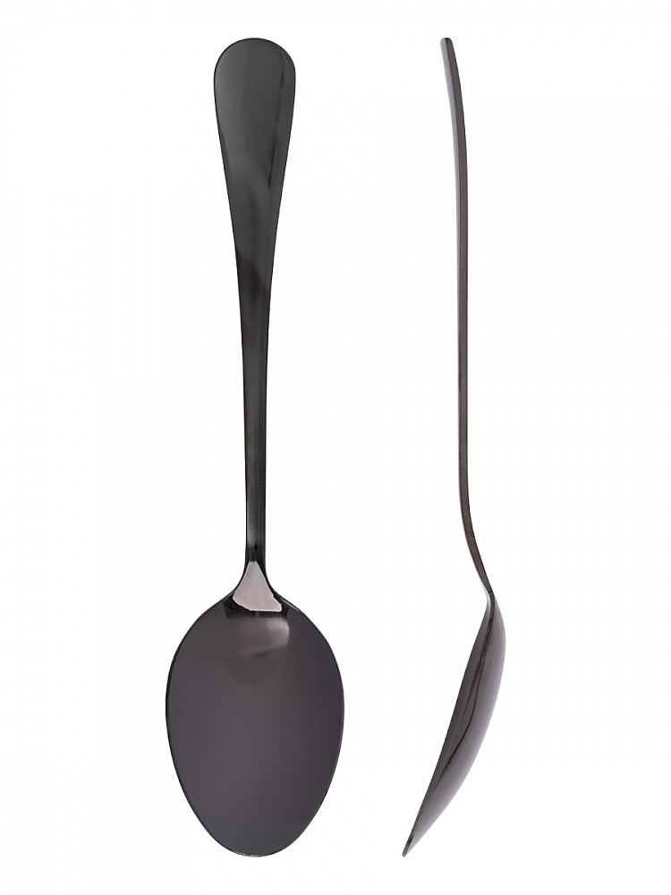 Набор столовыx ложек, 2 штуки черный нержавеющая сталь Набор столовыx ложек, 2 штуки черный нержавеющая сталь