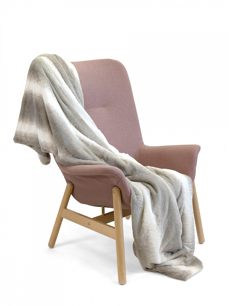 Плед меховой 220x240 серый искусственный мех Плед меховой 220x240 серый искусственный мех