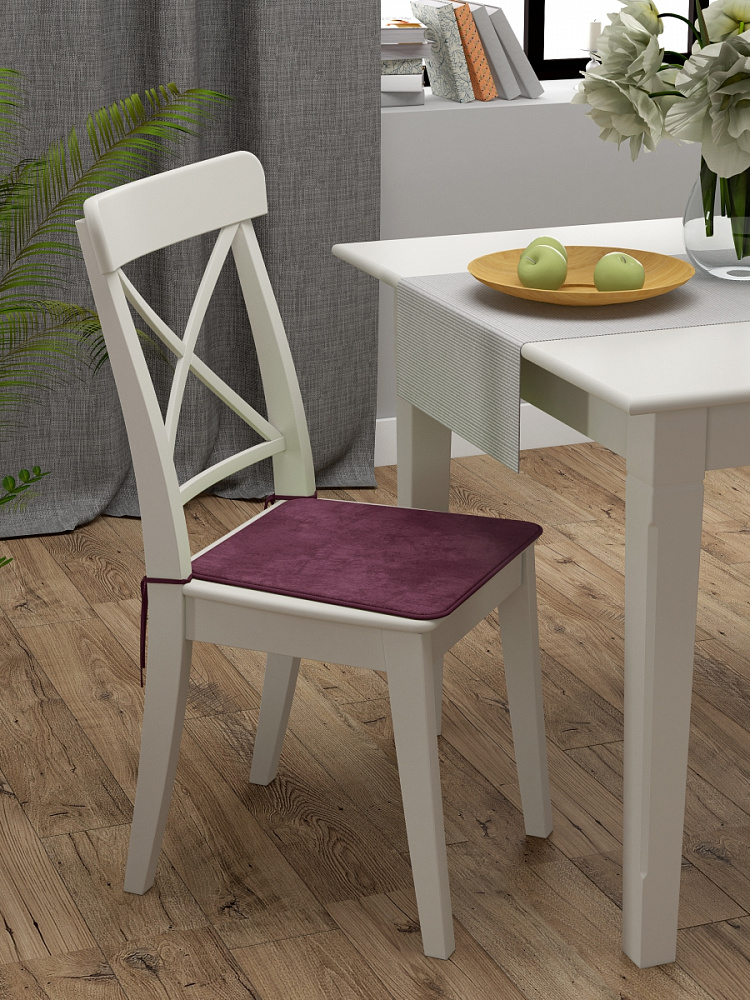 Подушка на стул 40x35x38 фиолетовый флис Подушка на стул 40x35x38 фиолетовый флис